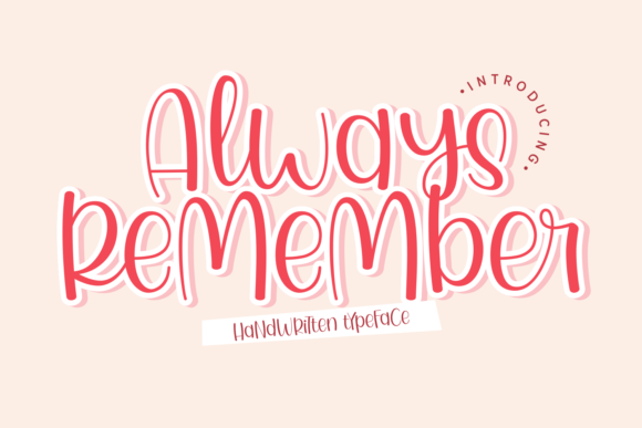 Always Remember Font for Editorial Design