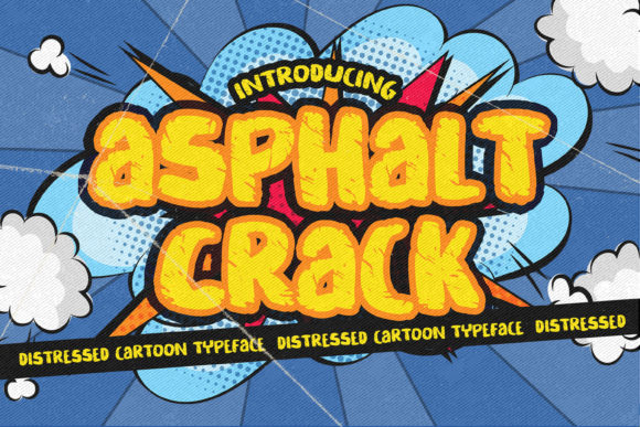 Asphalt Crack: A Bold Display Font for Impactful Design