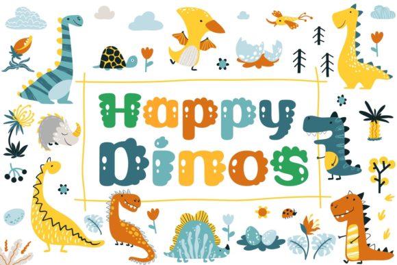 Happy Dinos Font: A Bright Choice for Branding