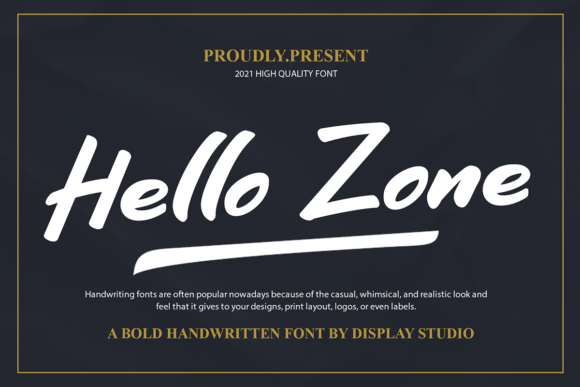 Hello Zone: A Bold Handwritten Font for Creative Branding