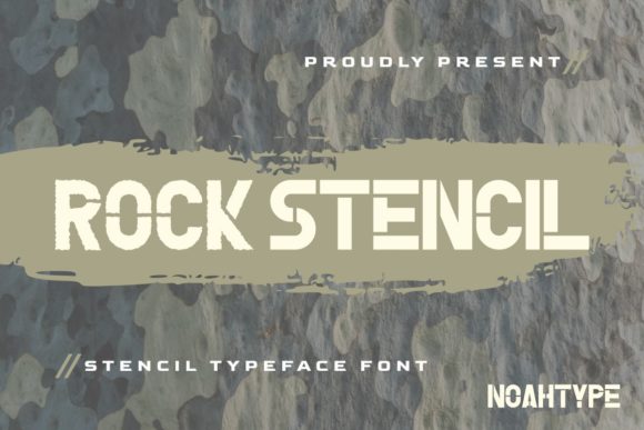 Rock Stencil Font for Small Business Branding