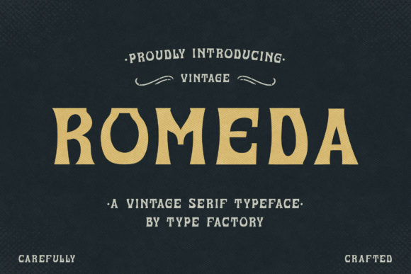 Romeda: A Timeless Display Font for Handmade Creations