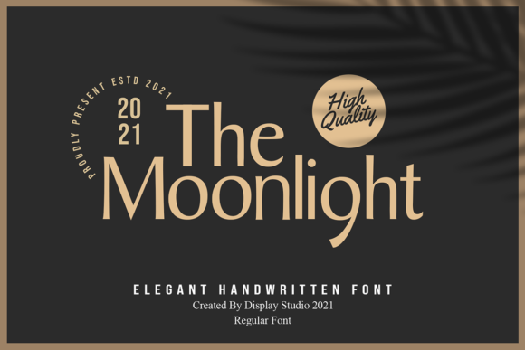 The Moonlight Font for Web Design and Branding